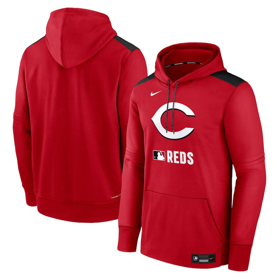 Cincinnati Reds Performance Pullover Red Hoodie