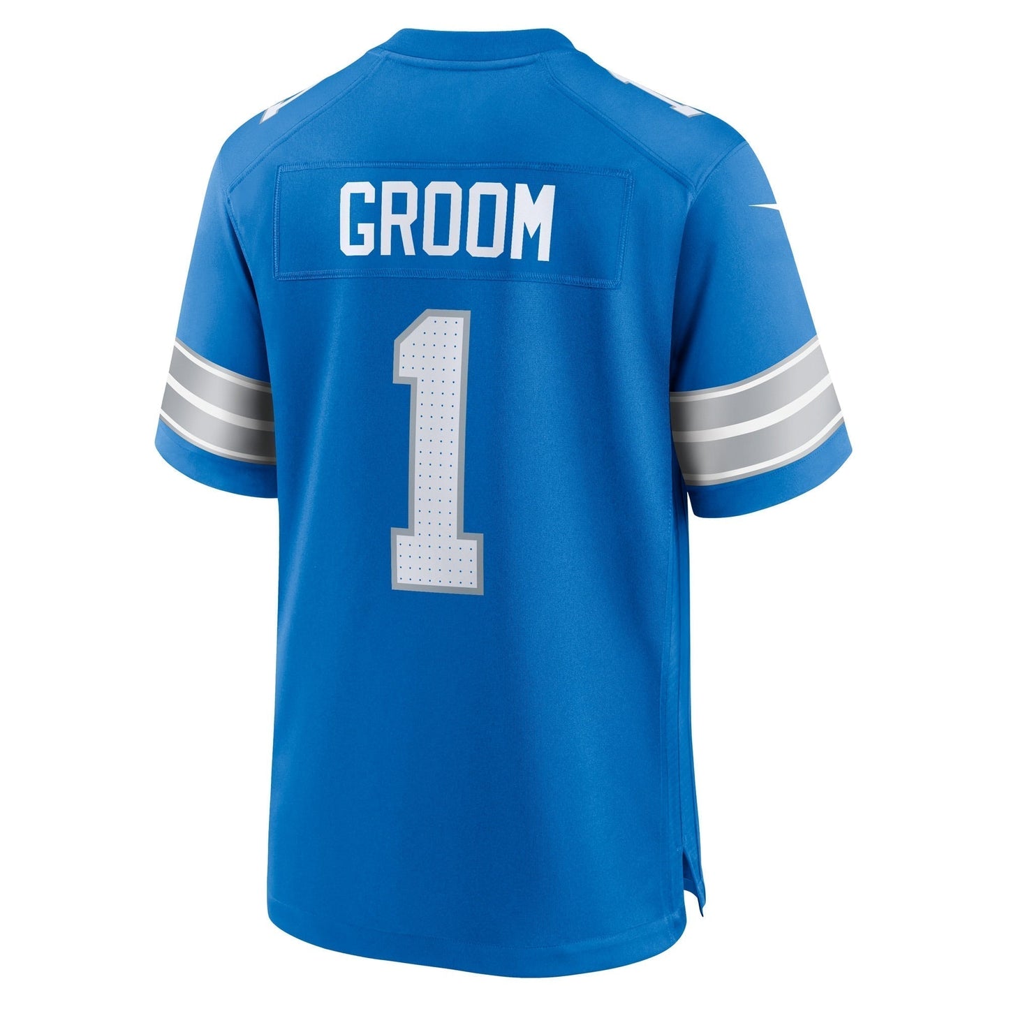 Number 1 Groom Detroit Lions  Game Jersey - Blue