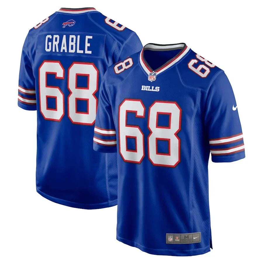 Buffalo Bills Tylan Grable #68  Men's Royal Blue Official NFL Game Jersey