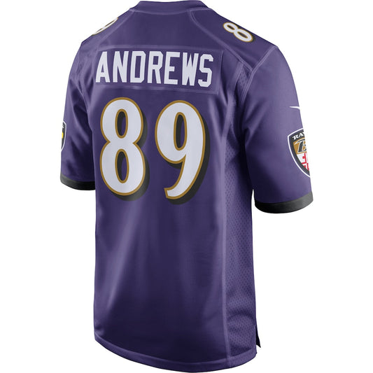 B.Ravens #89 Mark Andrews Purple Team Game Jersey