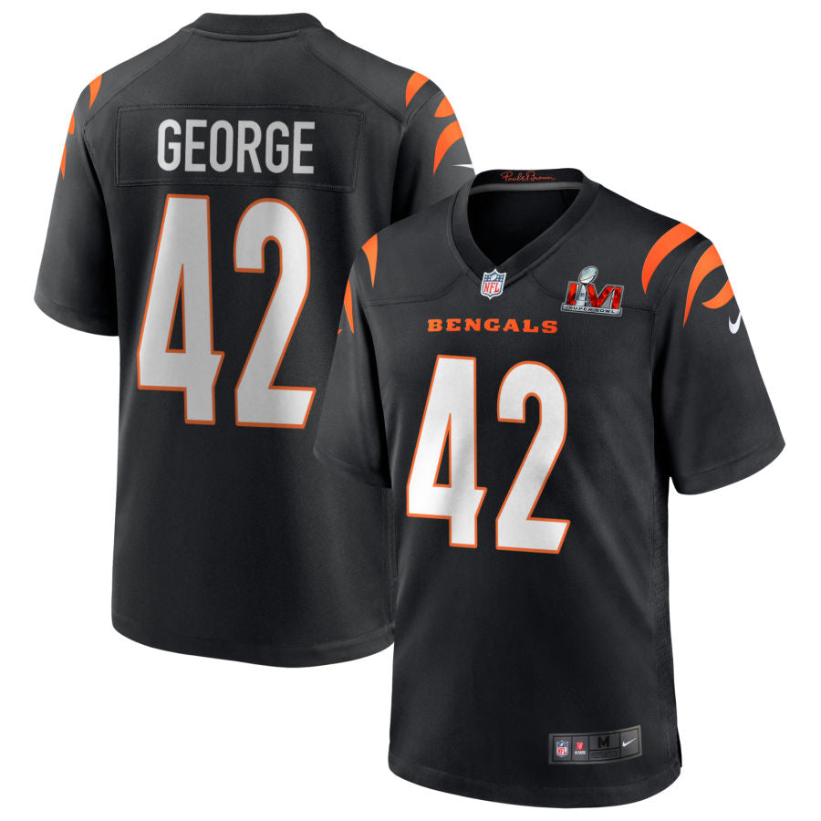 Allan George Cincinnati Bengals  Super Bowl LVI Game Jersey - Black