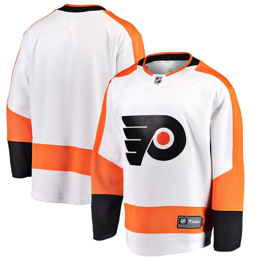 Custom Men's Philadelphia Flyers Fanatics White Breakaway Away Jersey