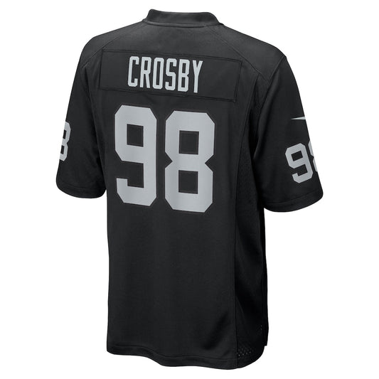 LV.Raiders #98 Maxx Crosby Black Game Jersey