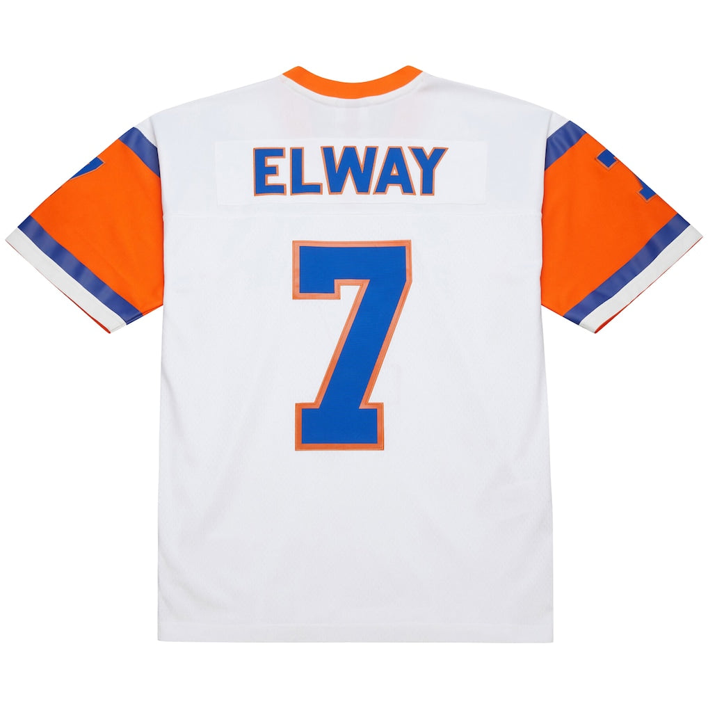 D.Broncos #7 John Elway Mitchell & Ness White 1994 Legacy Replica Jersey