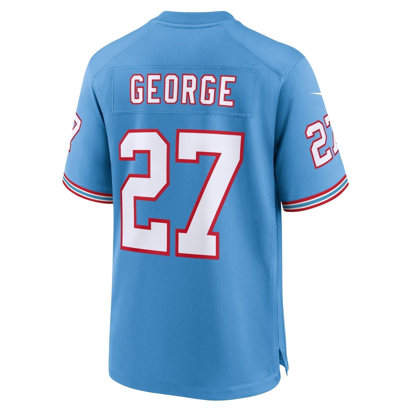 Eddie George Tennessee Titans  Oilers Throwback Retired   Game Jersey - Light Blue