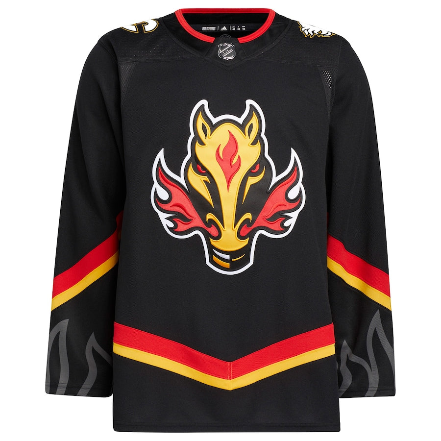 Custom Calgary Flames Alternate Primegreen Jersey - Black