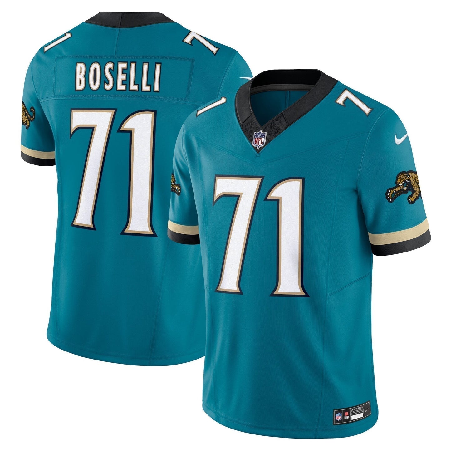 Tony Boselli Jacksonville Jaguars  Prowler Throwback Vapor F.U.S.E. Limited Retired   Jersey - Teal