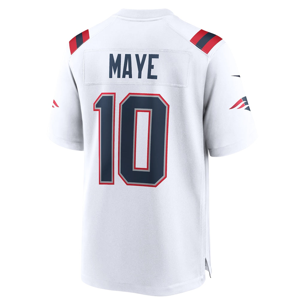 NE.Patriots #10 Drake Maye White Player Game Jersey