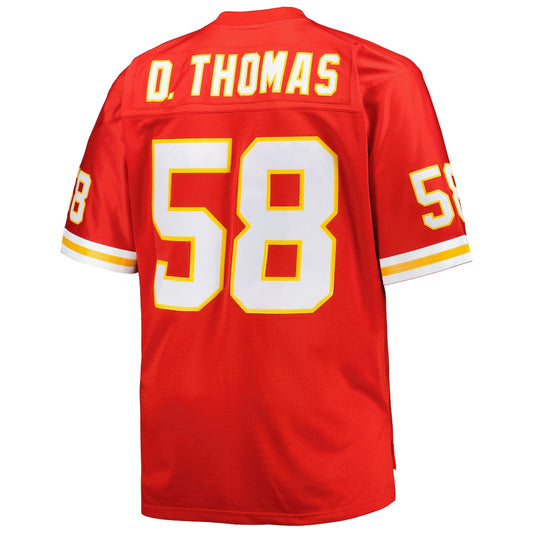 KC.Chiefs #58 Derrick Thomas Mitchell & Ness Red Big & Tall 1994 Retired Player Replica Jersey