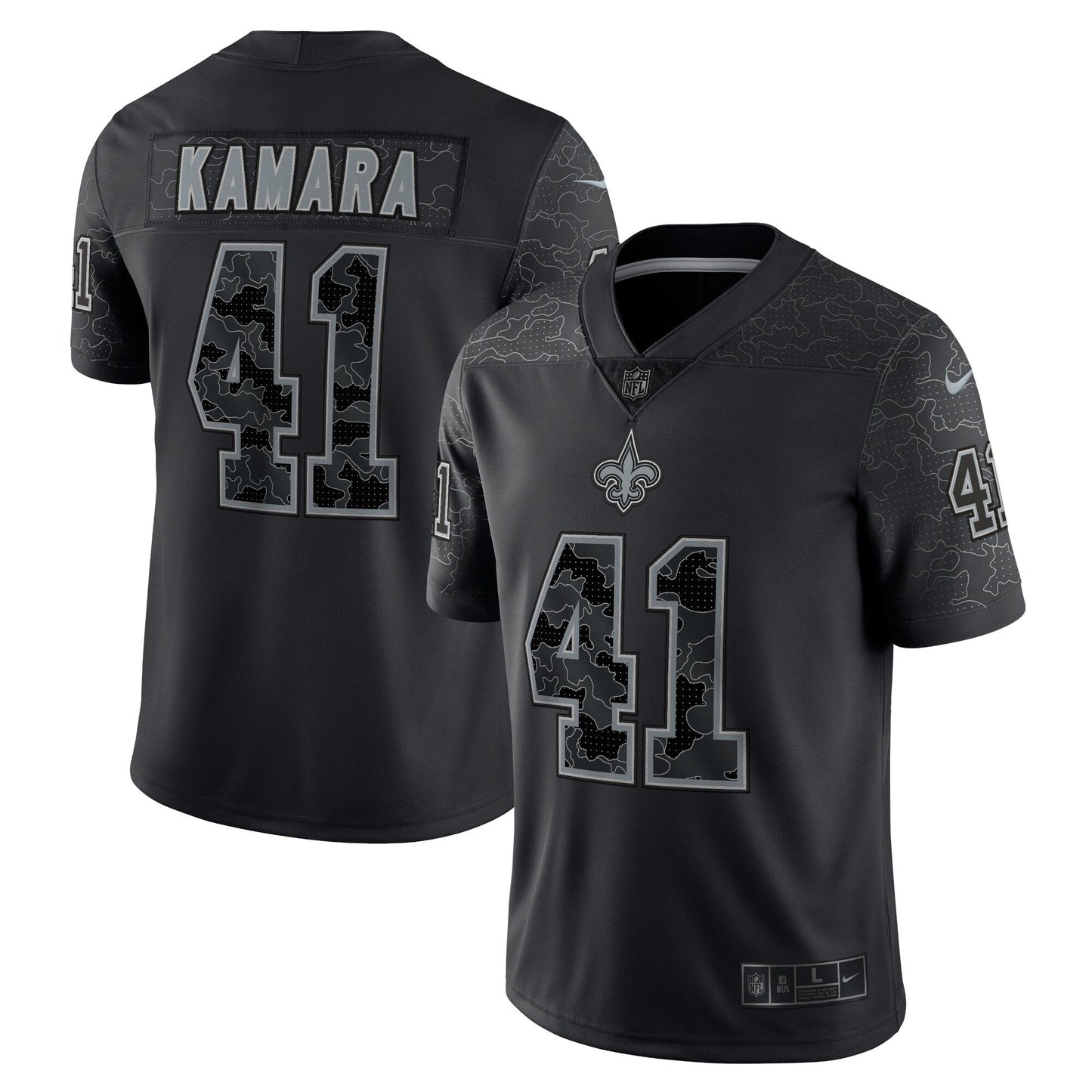 Alvin Kamara New Orleans Saints  RFLCTV Limited Jersey - Black