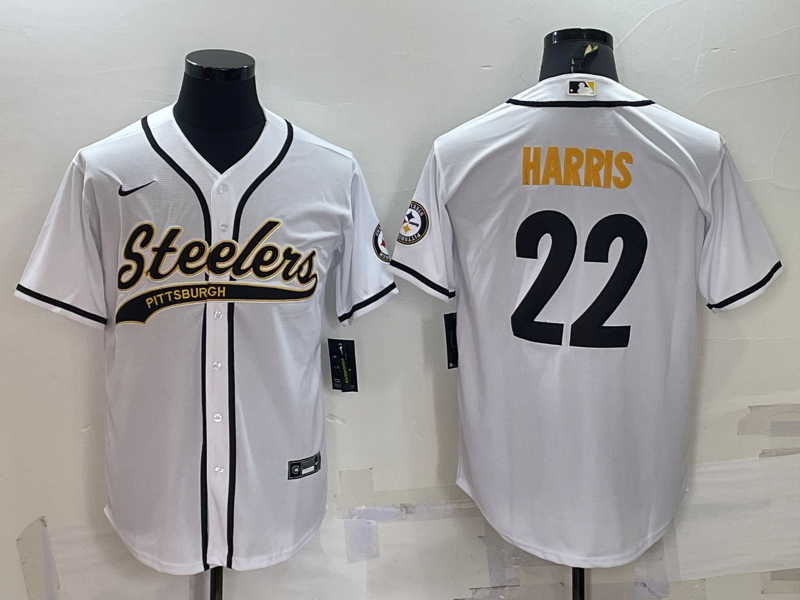 Men's Pittsburgh Steelers Najee Harris White Player Jersey