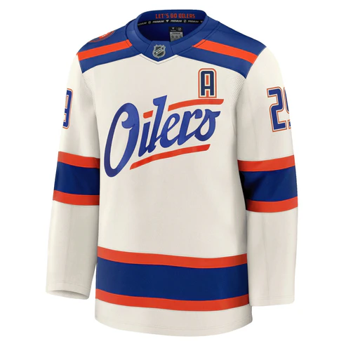 Leon Draisaitl Detroit Edmonton Oilers Centennial Fanatics 100th Anniversary Jersey