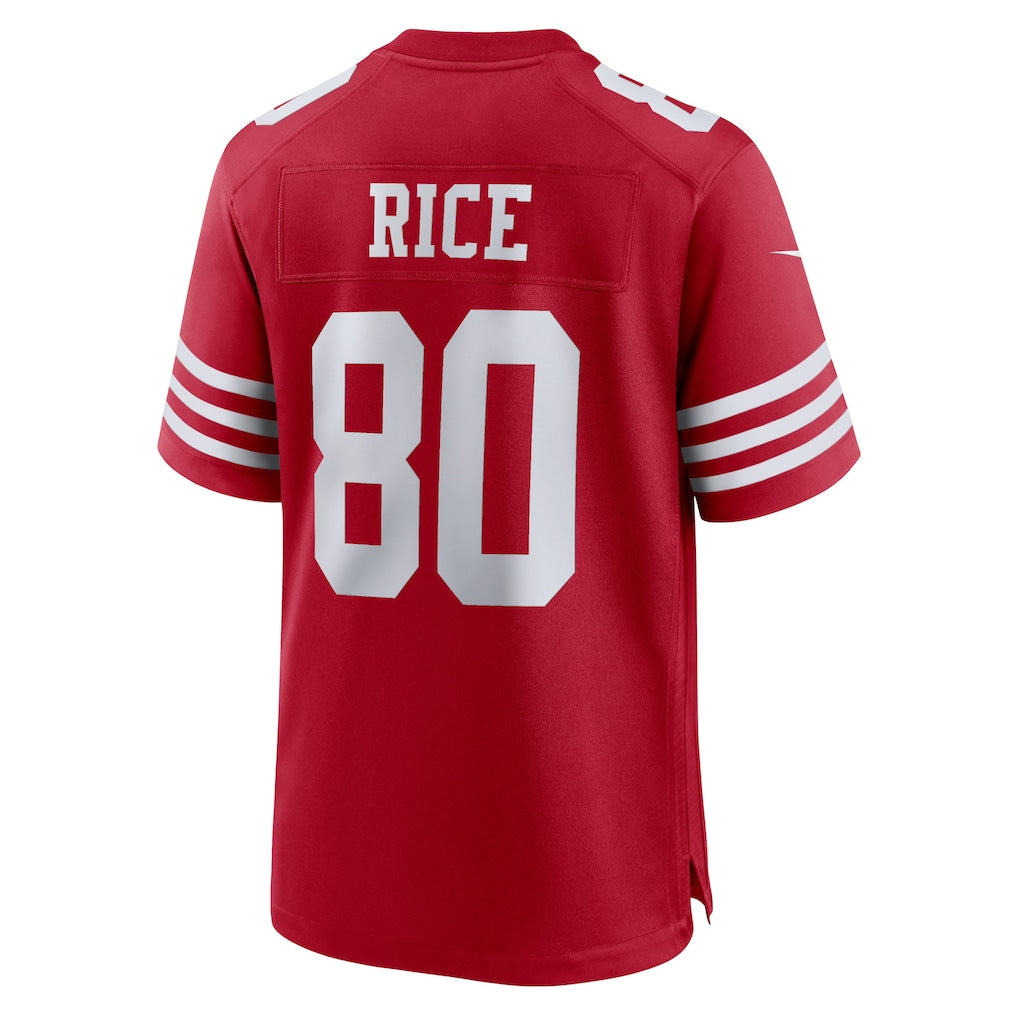 SF.49ers #80 Jerry Rice Scarlet Retired Team Player Game Jersey