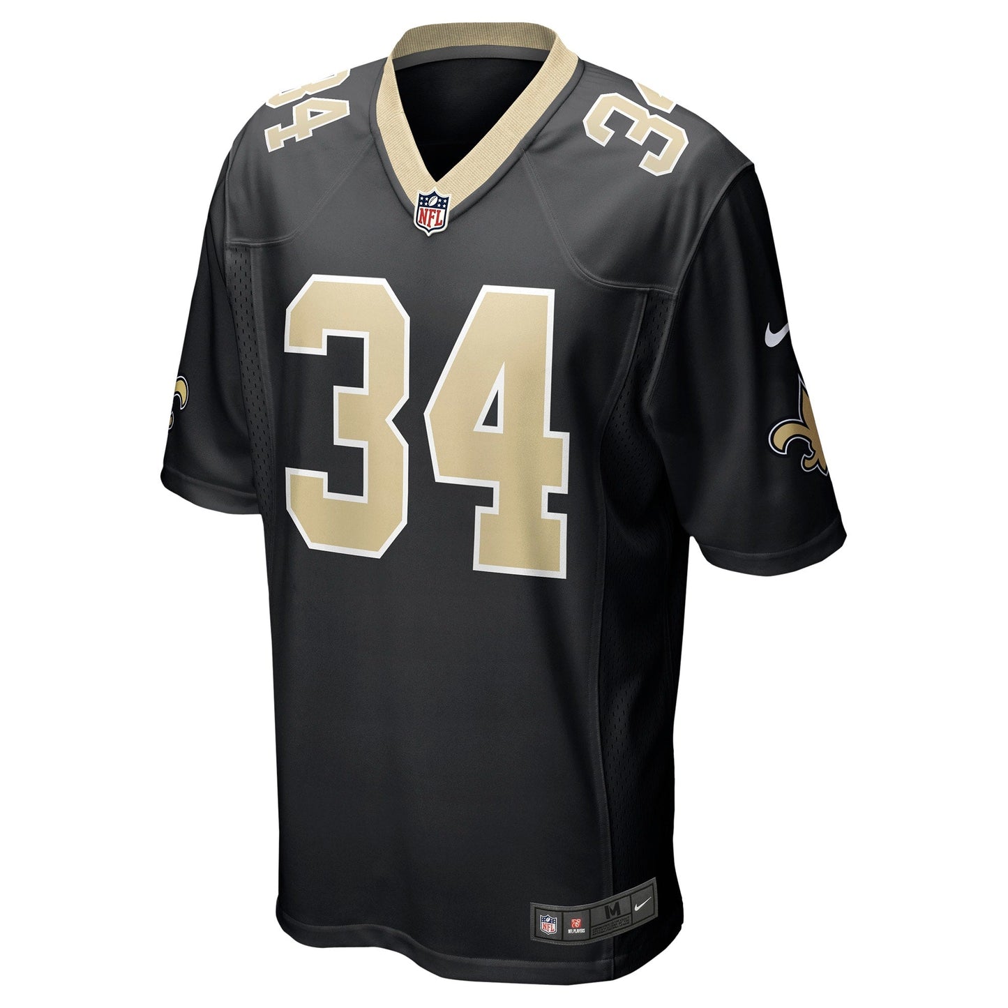 Tony Jones Jr. New Orleans Saints    Game Jersey - Black