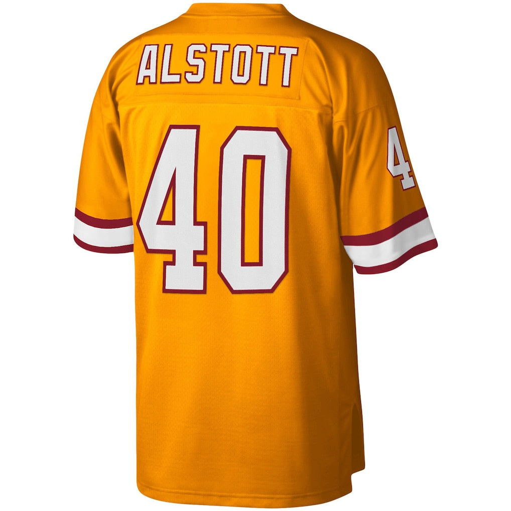 TB.Buccaneers #40 Mike Alstott Mitchell & Ness Orange Big & Tall 1996 Retired Player Replica Jersey
