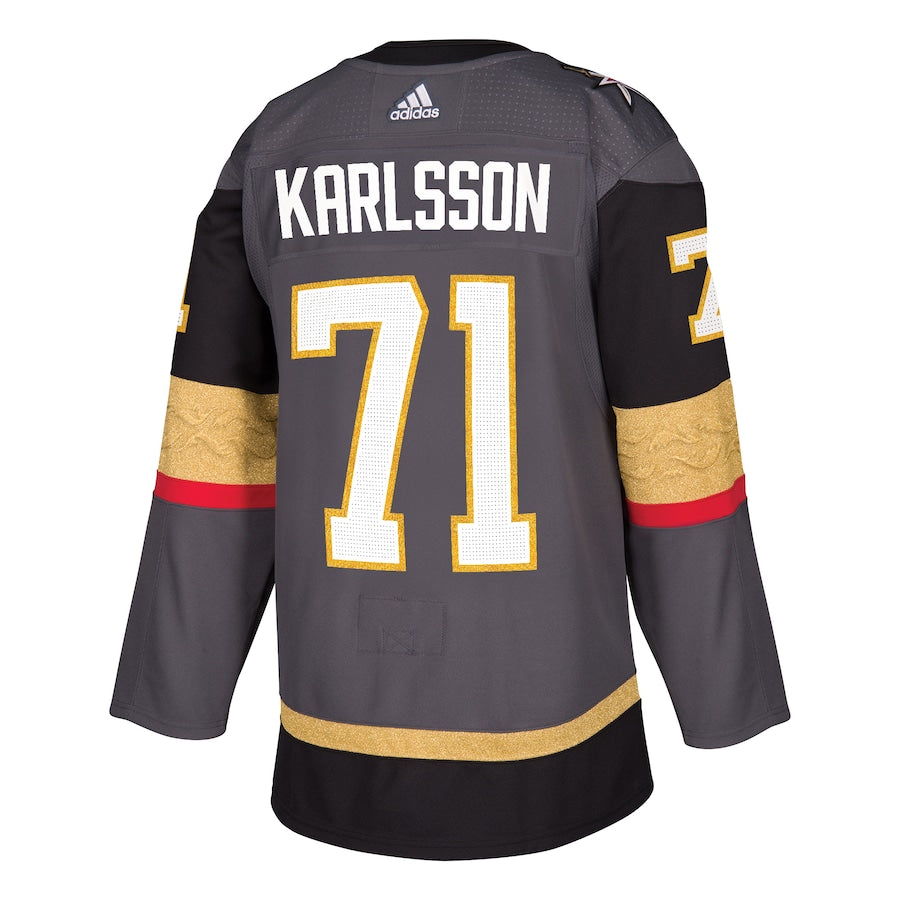 Men's Vegas Golden Knights William Karlsson  Gray Alternate Authentic Player Jersey