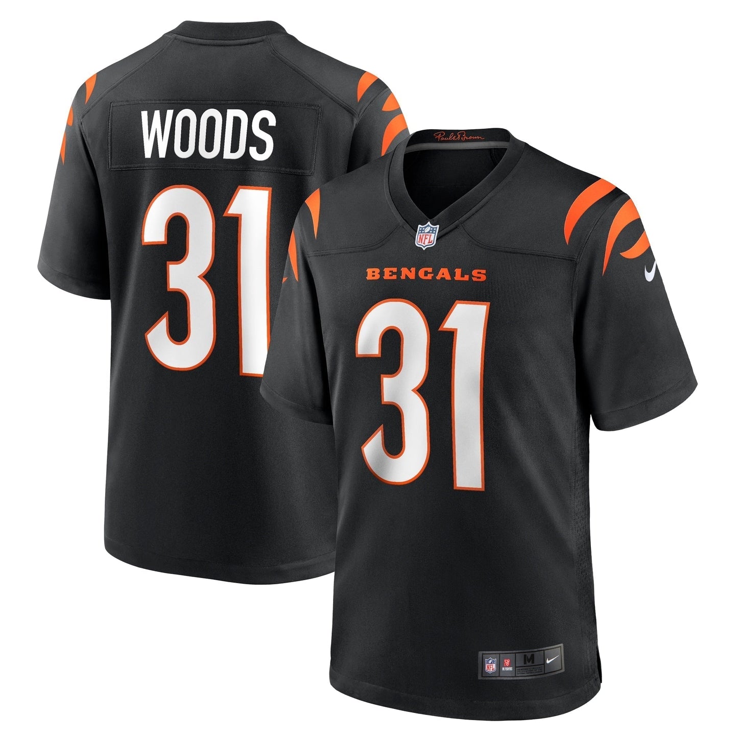 Ickey Woods Cincinnati Bengals  Retired   Game Jersey - Black