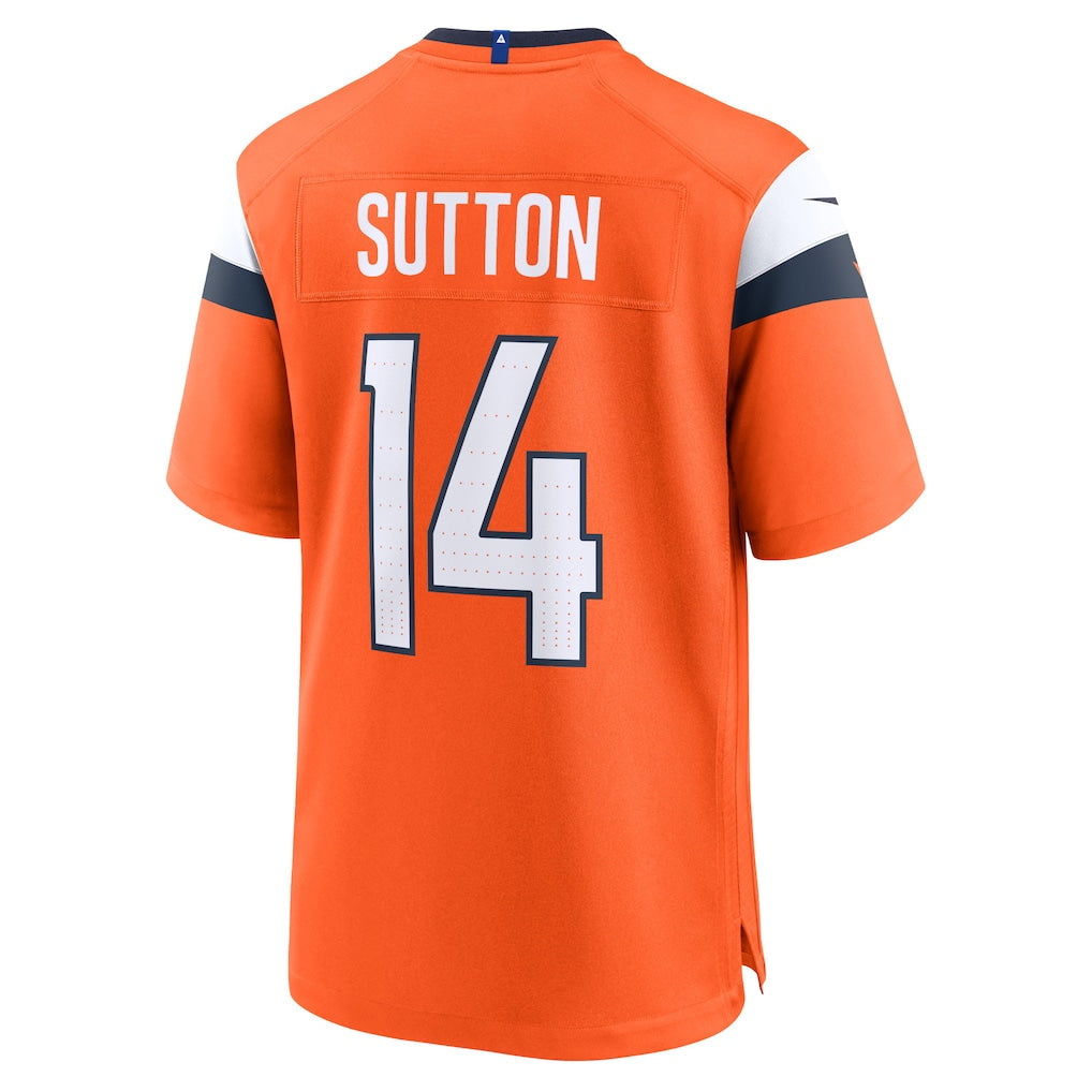 D.Broncos #14 Courtland Sutton Orange Mile High Collection Game Jersey