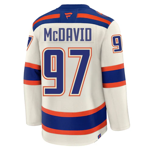 Connor McDavid Detroit Edmonton Oilers Centennial Fanatics 100th Anniversary Jersey