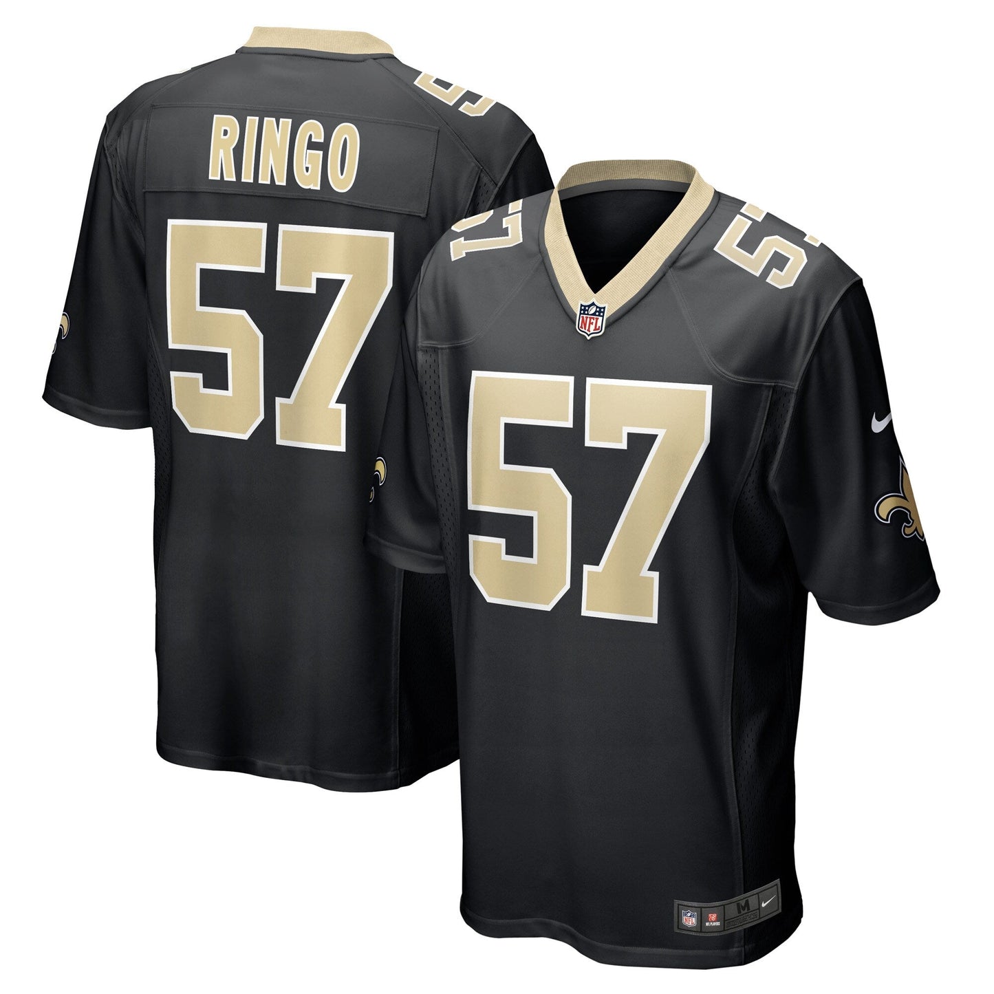 Christian Ringo New Orleans Saints  Game   Jersey - Black