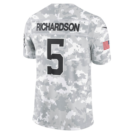 IN.Colts #5 Anthony Richardson Arctic Camo 2024 Salute to Service Limited Jersey