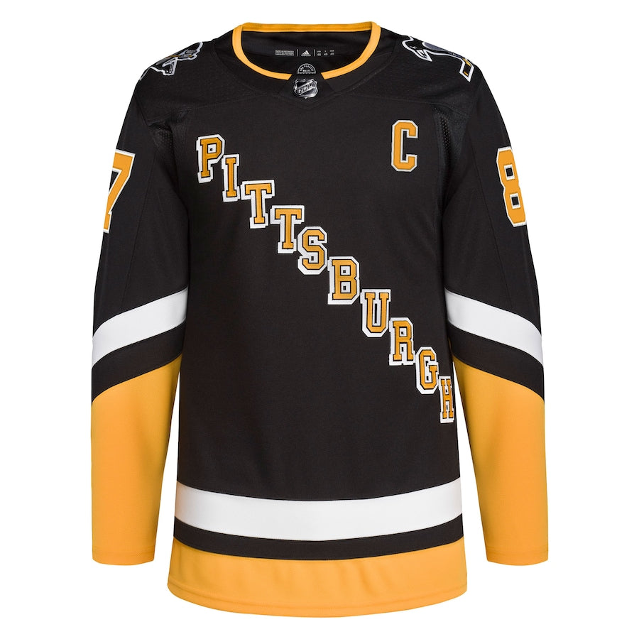Men's Pittsburgh Penguins Sidney Crosby  Black Alternate PrimegreenJersey