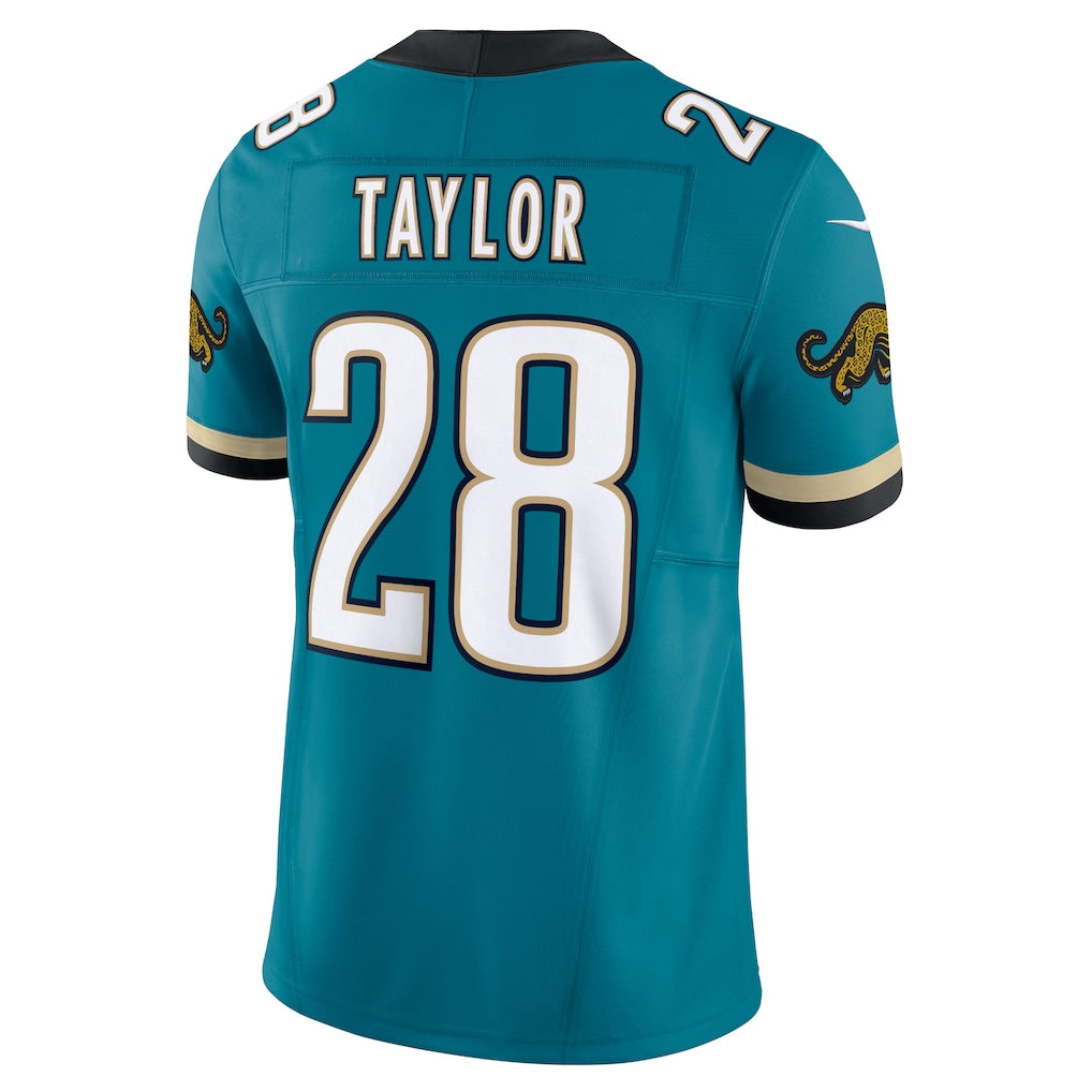 J.Jaguars #28 Fred Taylor Teal Prowler Throwback Vapor F.U.S.E. Limited Retired Player Jersey