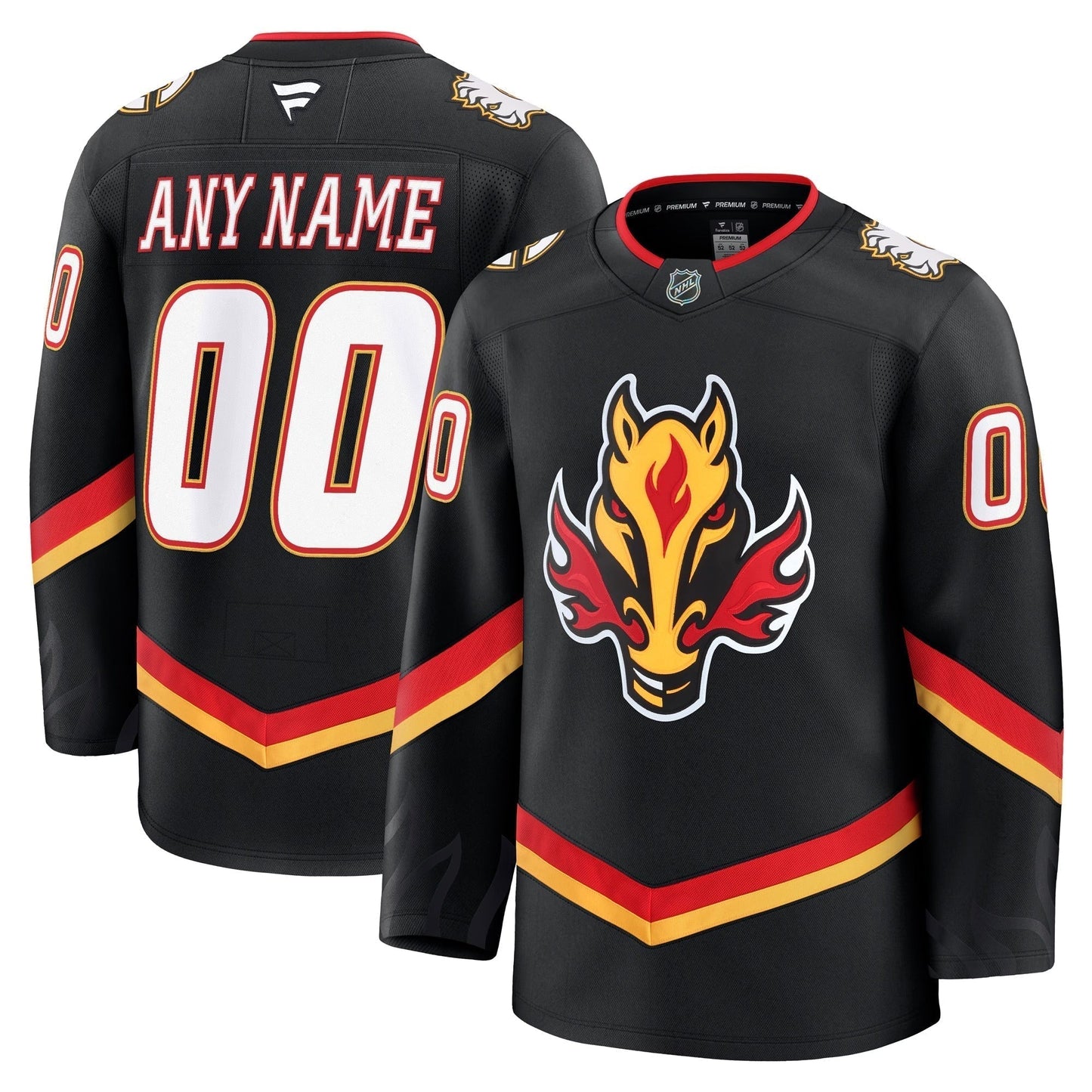Calgary Flames Fanatics Premium Alternate Custom Jersey  Black "Blasty" Edition