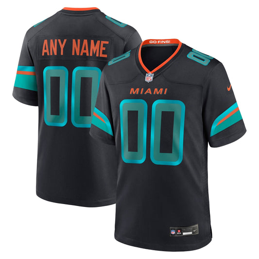 Miami Dolphins Navy 2025 Rivalries Collection Custom Game Jersey