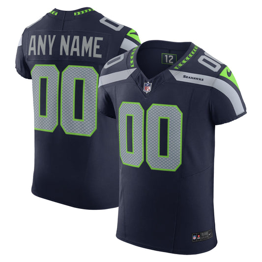 Seattle Seahawks College Navy Vapor F.U.S.E. Elite Custom Jersey