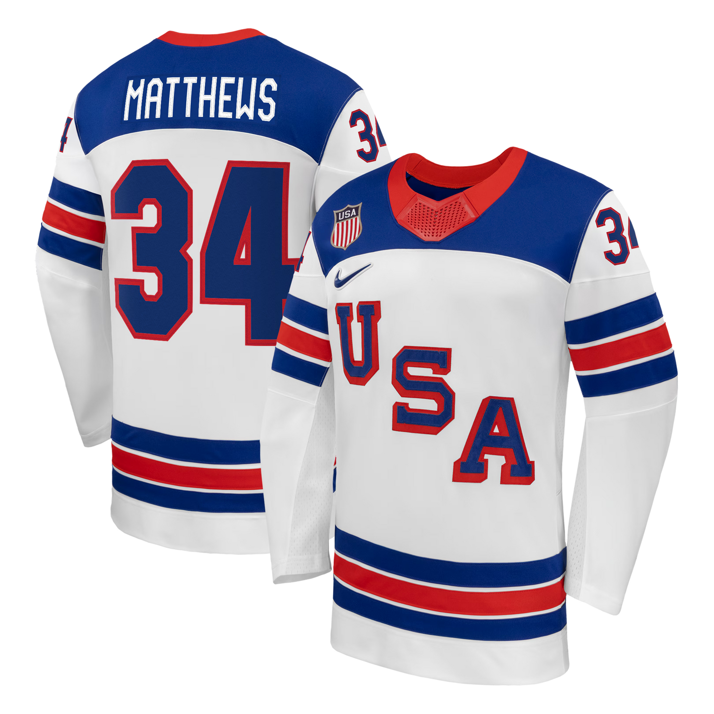 USA Hockey 2026 Home Supporter Edition Jersey  Auston Matthews #34  Royal Blue