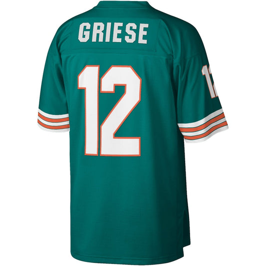 M.Dolphins #12 Bob Griese Mitchell & Ness Aqua Legacy Replica Jersey