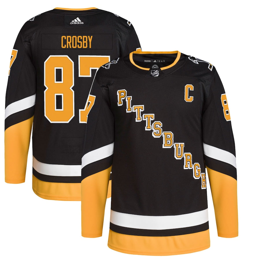 Men's Pittsburgh Penguins Sidney Crosby  Black Alternate PrimegreenJersey