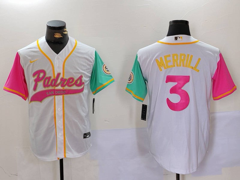 Men's San Diego Padres Jackson Merrill White City Connect Limited Player Jersey