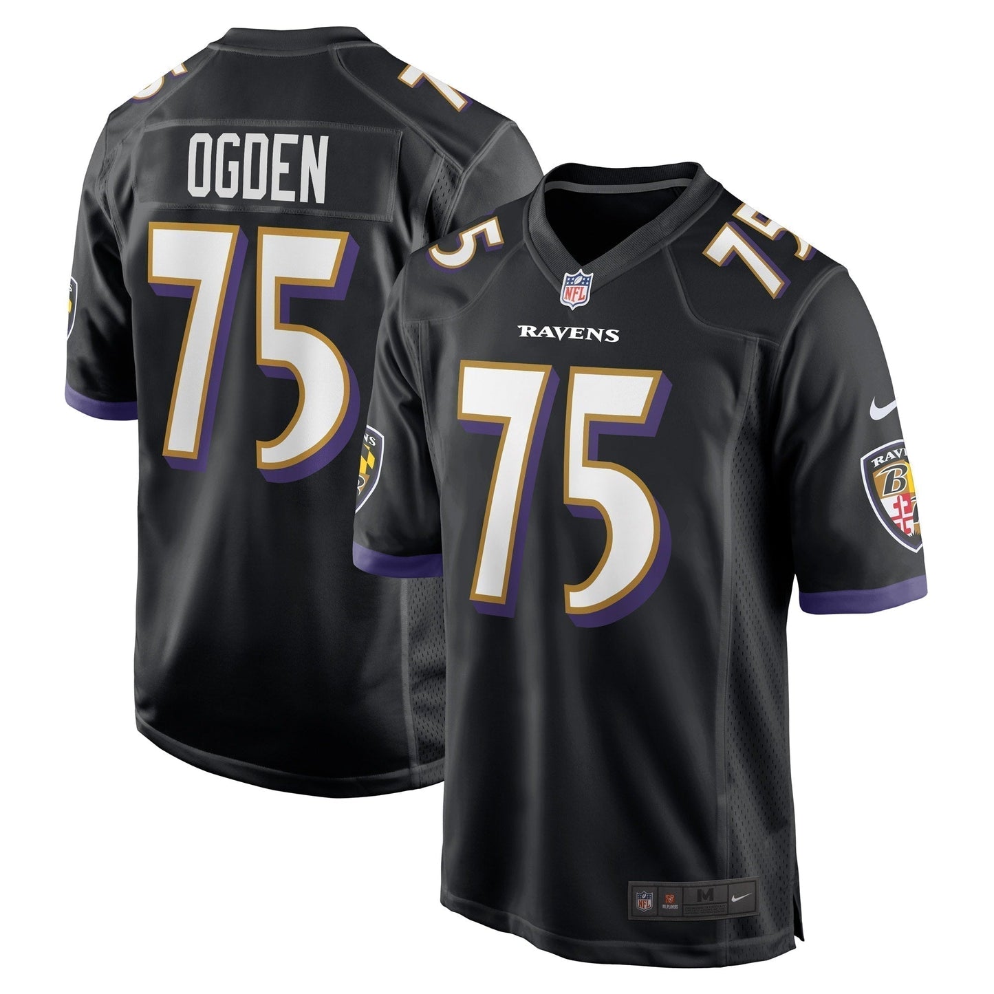 Jonathan Ogden Baltimore Ravens  Retired   Jersey - Black