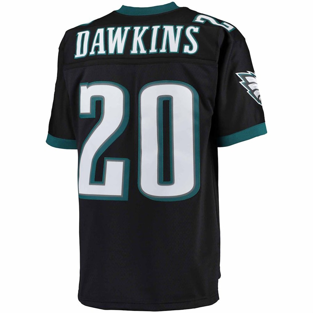 P.Eagles #20 Brian Dawkins Mitchell & Ness Black Big & Tall 2004 Retired Player Replica Jersey