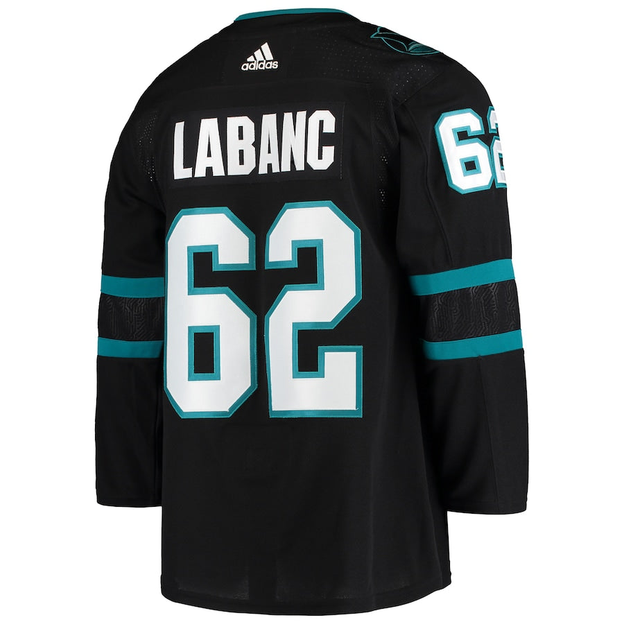 Men's San Jose Sharks Kevin Labanc  Black Alternate Authentic Jersey