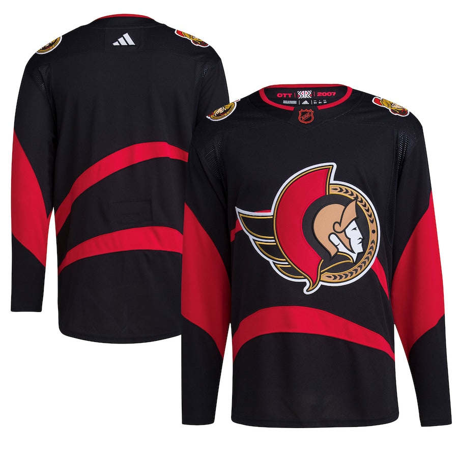 Custom Ottawa Senators Reverse Retro 2.0 Blank Jersey - Black