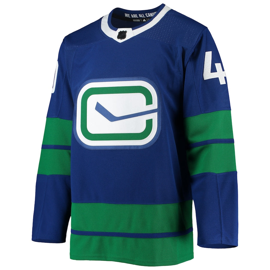 Men's Vancouver Canucks Elias Pettersson  Blue 2020/21 Authentic Alternate Player Jersey