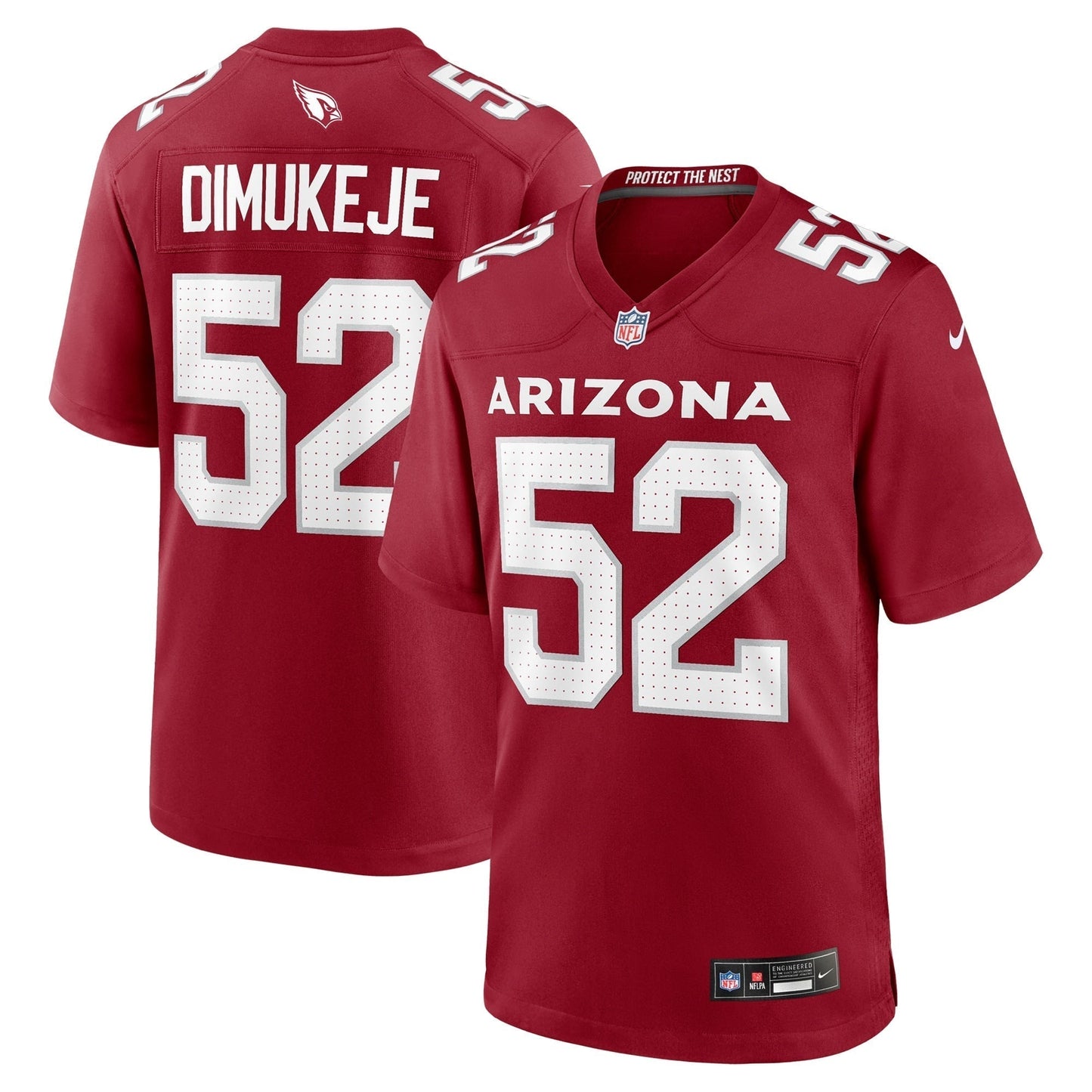 Victor Dimukeje Arizona Cardinals  Team Game Jersey -  Cardinal