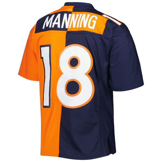D.Broncos #18 Peyton Manning Mitchell & Ness Orange Legacy Replica Jersey