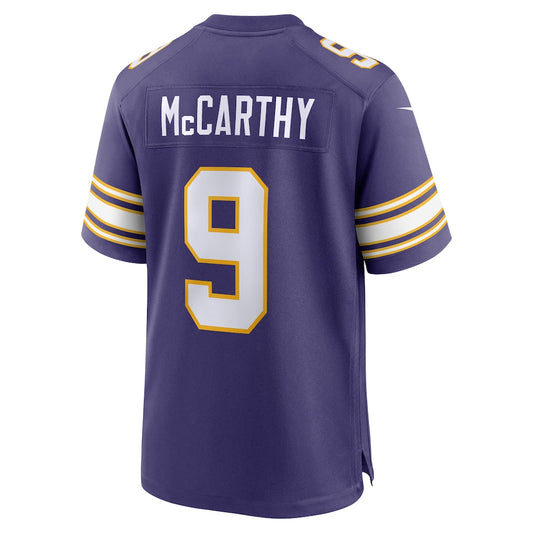 M.Vikings #9 J.J. McCarthy Purple 2nd Alternate Player Game Jersey