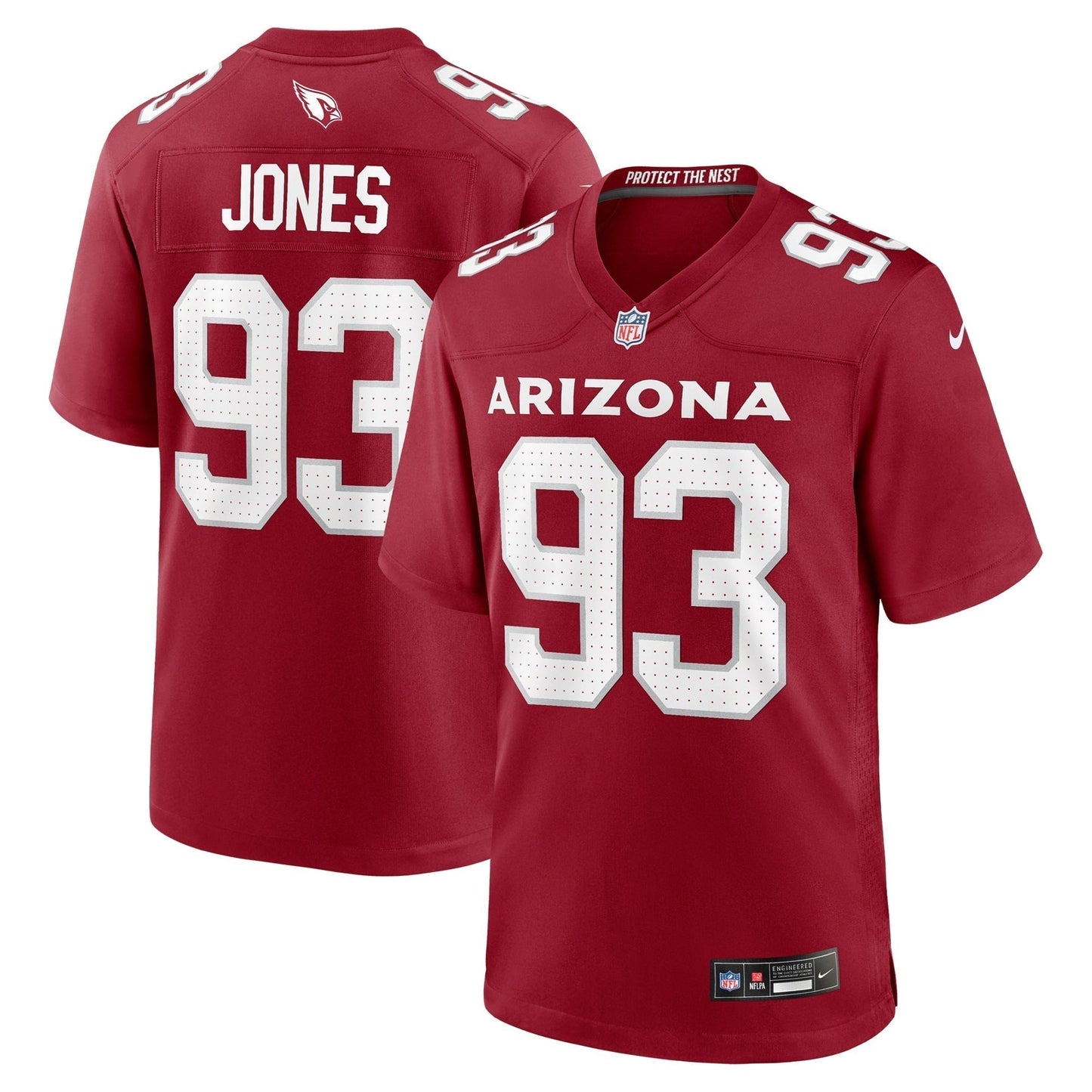 Justin Jones Arizona Cardinals  Team Game Jersey -  Cardinal
