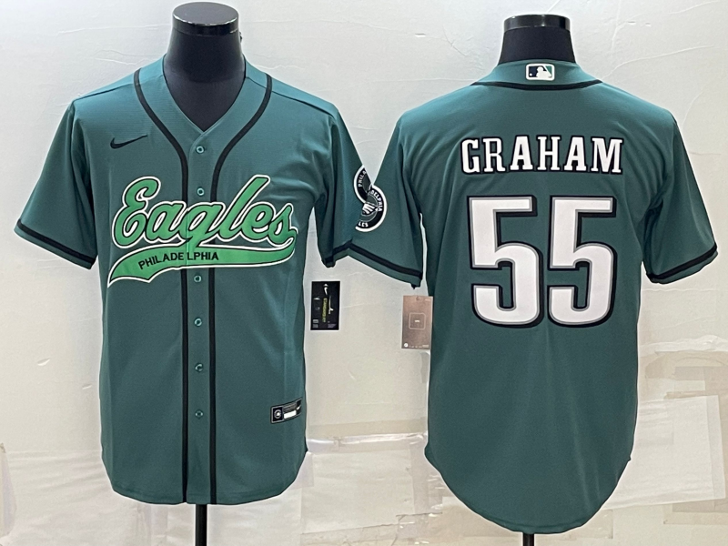 Men's Philadelphia Eagles Brandon Graham Midnight Green Game Jersey Joint Edition
