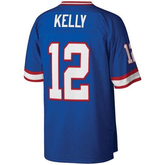 B.Bills #12 Jim Kelly Mitchell & Ness Royal Legacy Replica Jersey