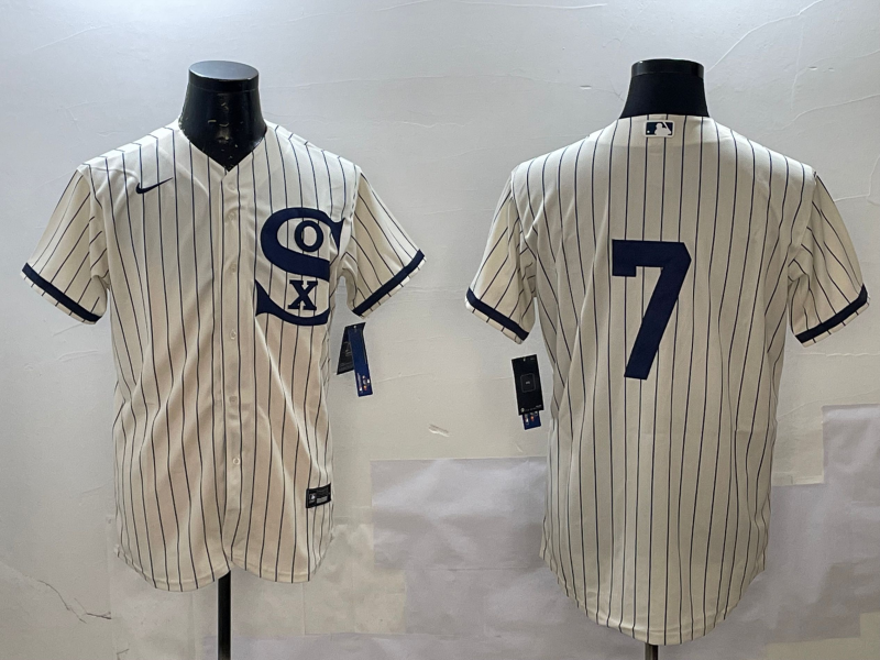 Men's Chicago White Sox Tim Anderson Cream Replica Player Jersey
