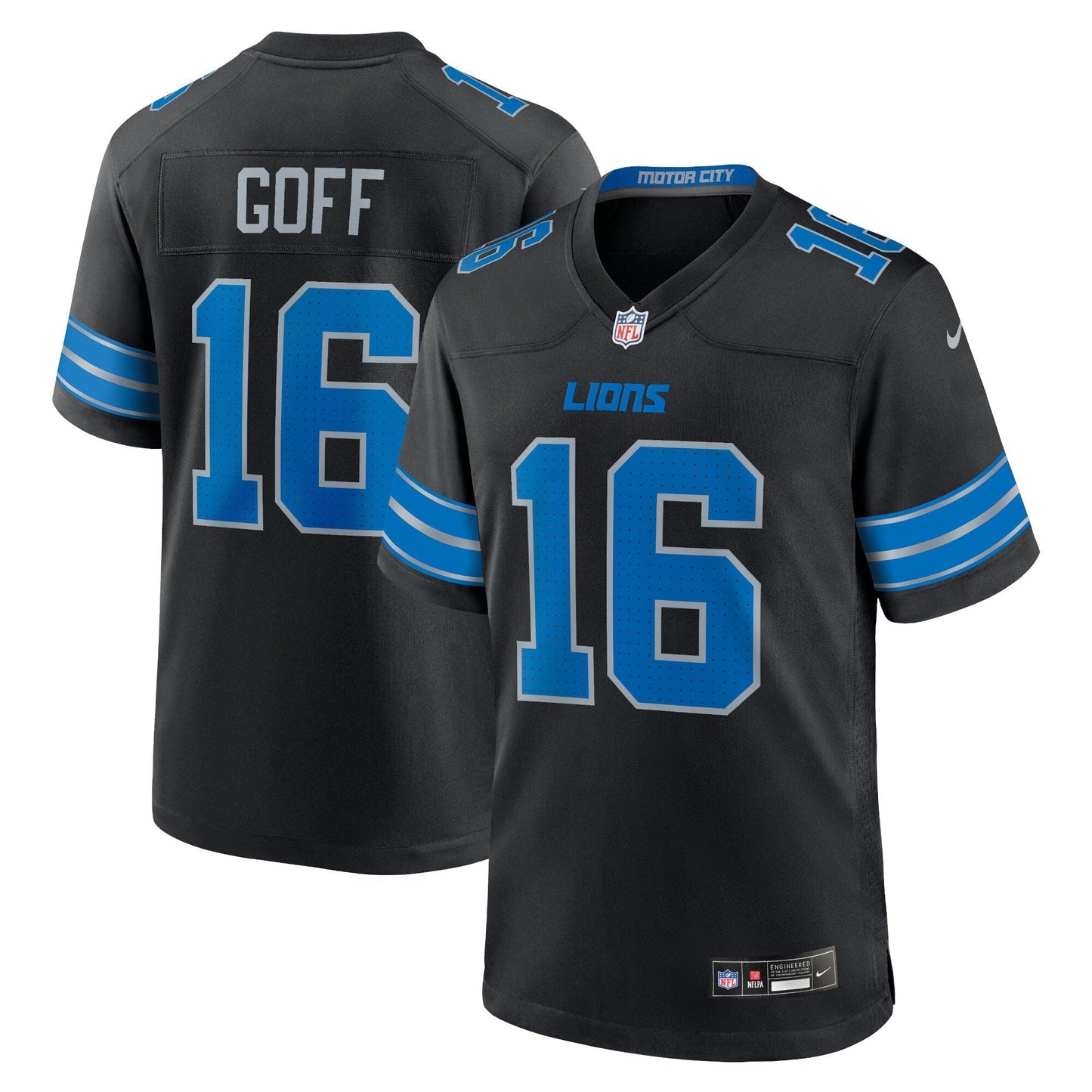Jared Goff Detroit Lions  2nd Alternate Game Jersey - Black