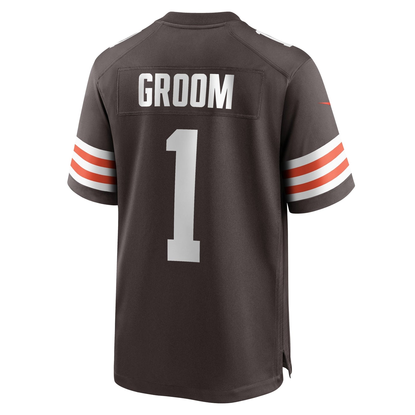 Number 1 Groom Cleveland Browns  Game Jersey - Brown