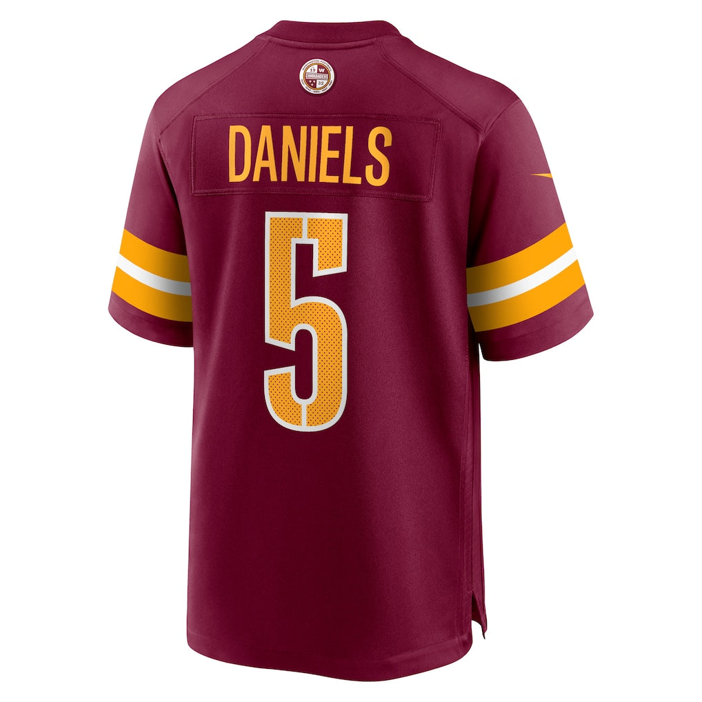 W.Commanders #5 Jayden Daniels Burgundy Player Game Jersey