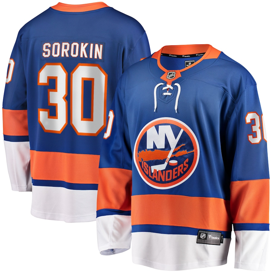 Men's New York Islanders Ilya Sorokin Royal Player Game Jersey